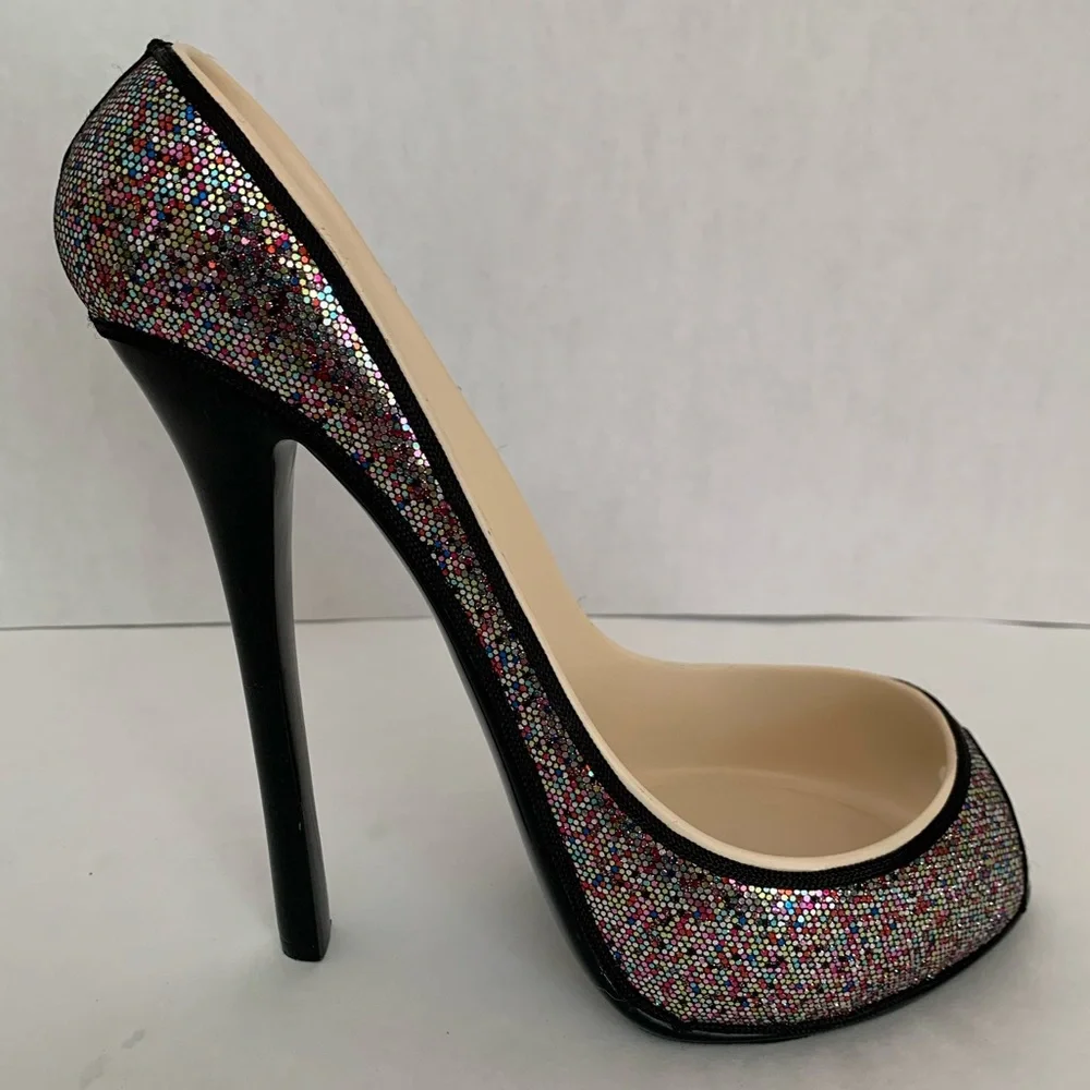 Wild Eye Designs Wine Bottle Holder High Heel Stiletto Shoe Sparkle Bling